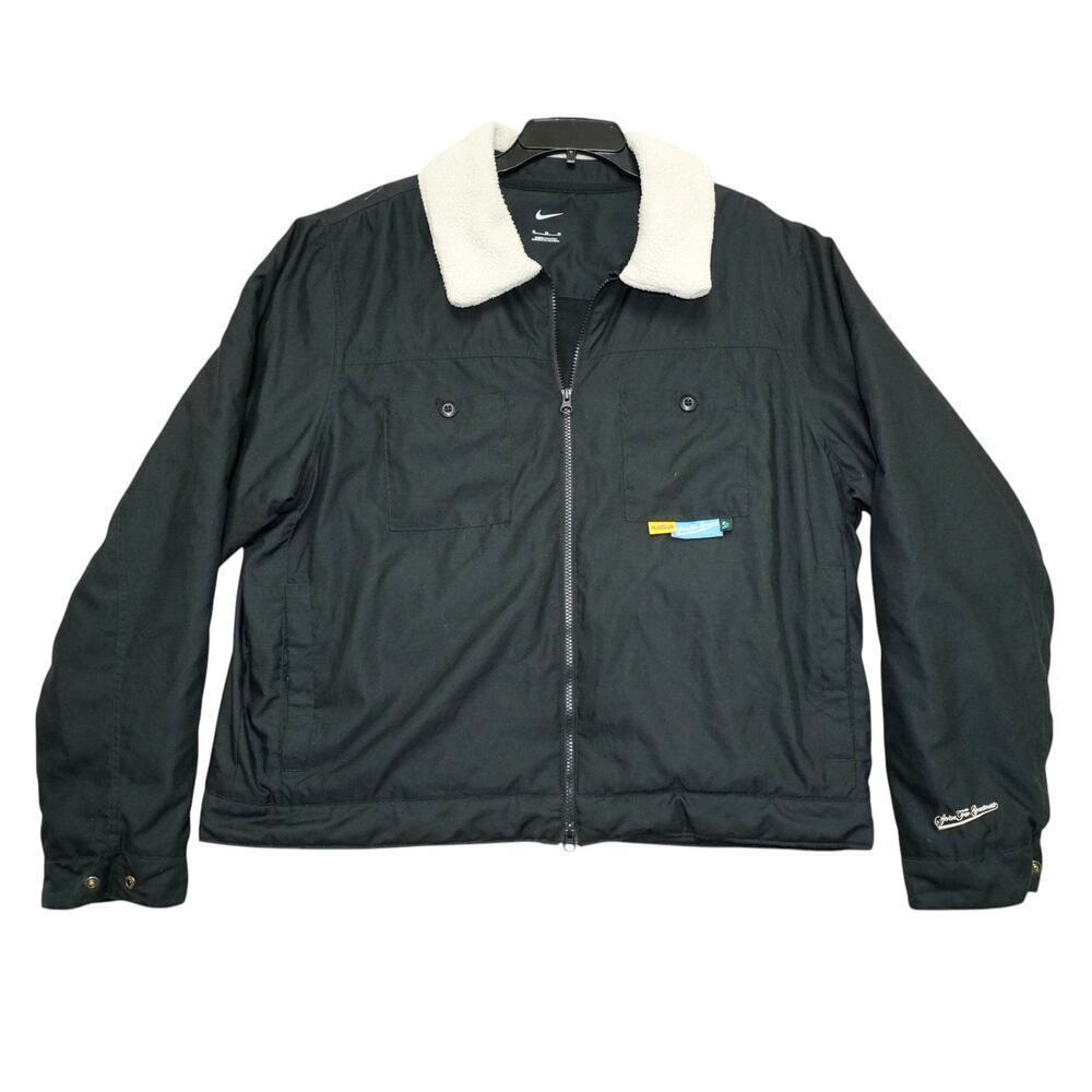Nike x LeBron James Strive For Greatness Sherpa Collar Bomber Jacket – Black  XL